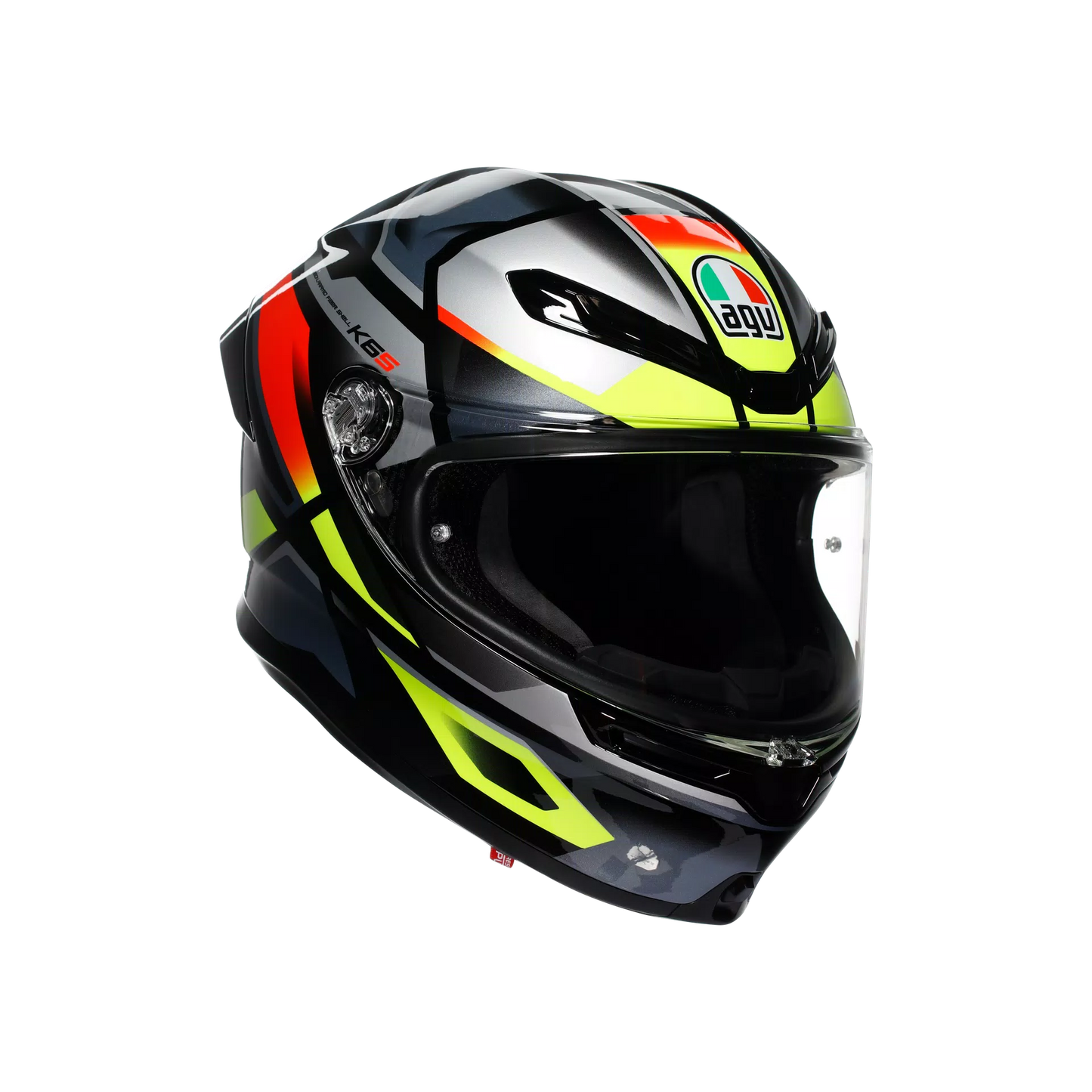 Casco AGV K6 S Erazer - negro/rojo/amarillo