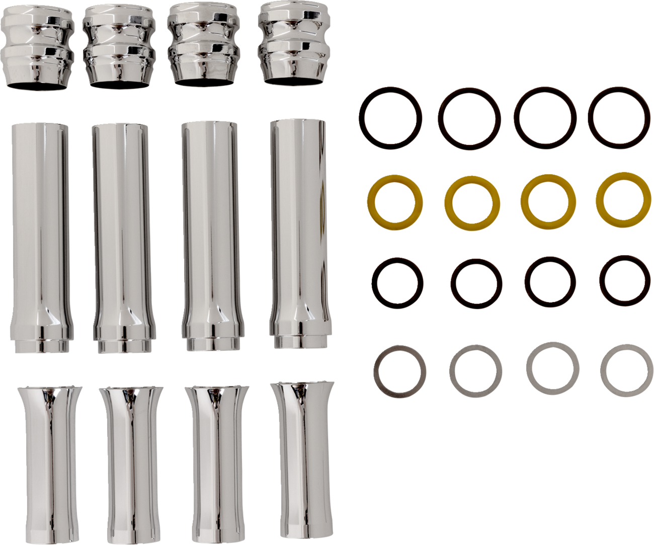 Kit de cubierta de tubo de varilla de empuje - Kit de cubierta de tubo de varilla de empuje - Calibre 10® - Cromo - M8