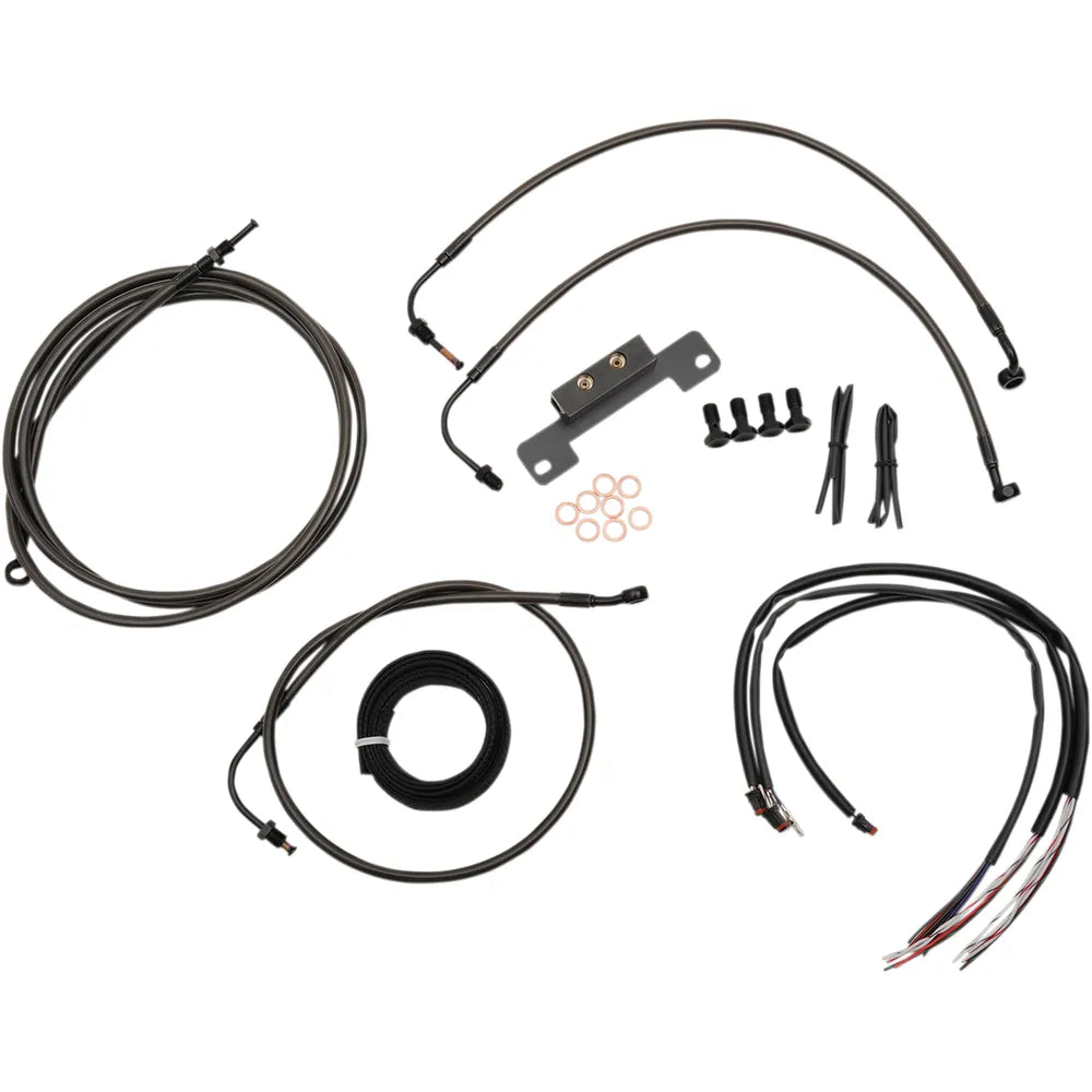 Cable Kit - 12" - 14" Ape Hanger Handlebars - Midnight