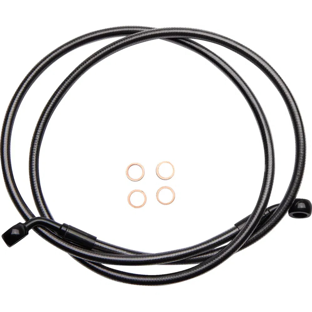 Línea de freno delantero de disco único trenzado E-Z Align - Línea de freno - 35/60° - 54" - Black Pearl