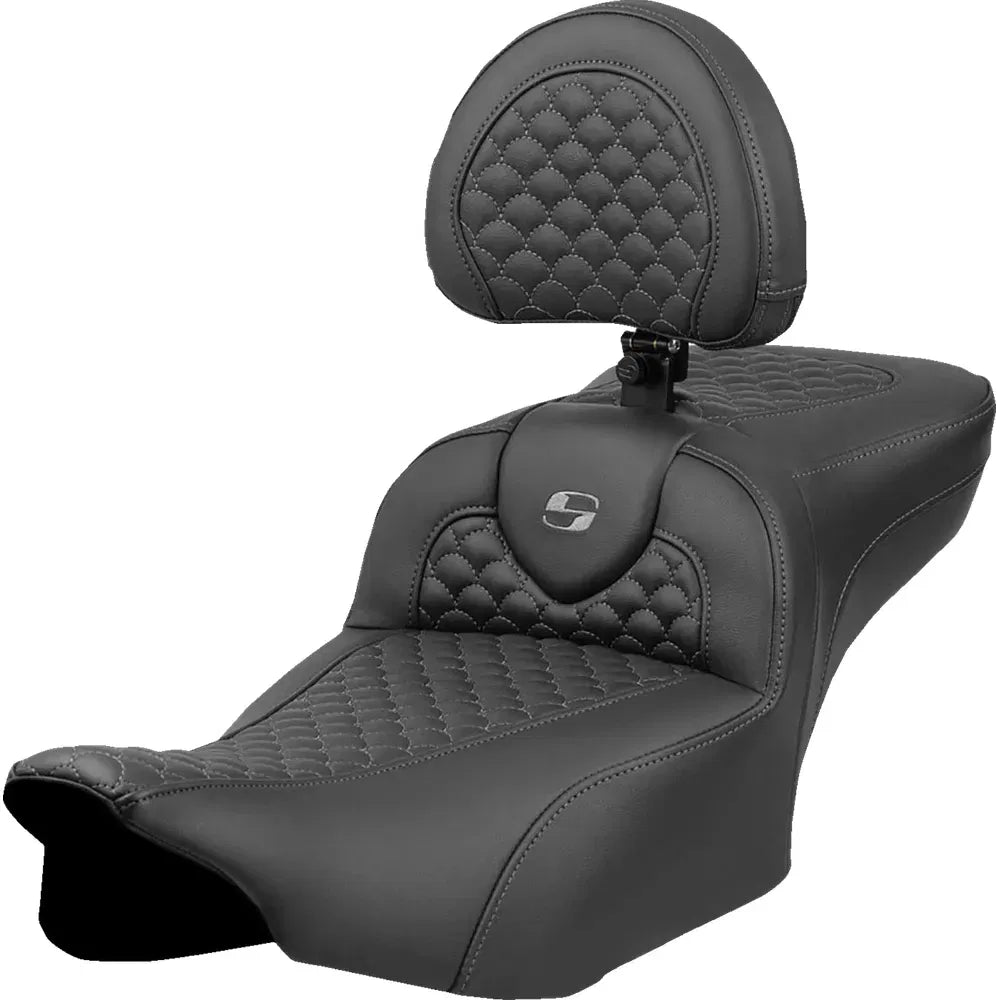 Asiento Dragon Scale Stitch RoadSofa™ - Asiento de alcance extendido Roadsofa™ - Dragon Scale Stitch - Punto gris oscuro - con respaldo - FL '23-'24
