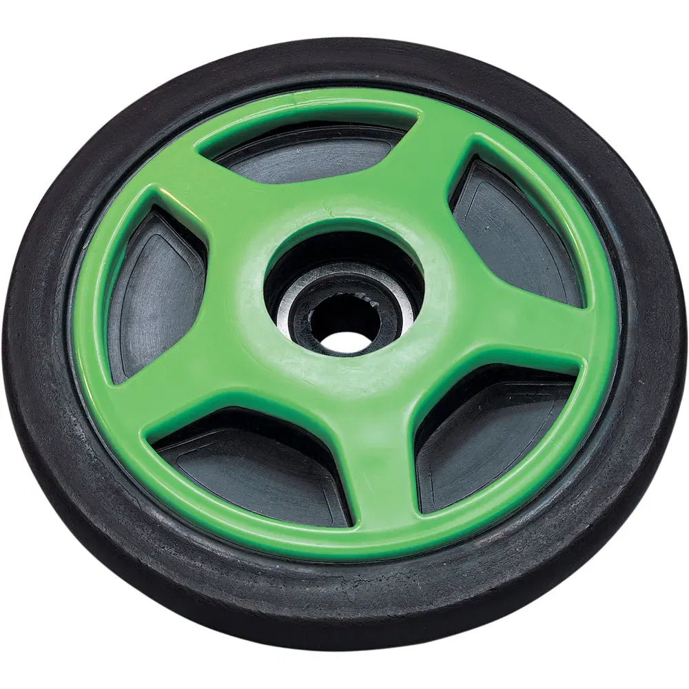 Idler Wheel with Insert/Bearing 6205-2RS - Green - Group 6 - 6.38" OD x 0.75" ID