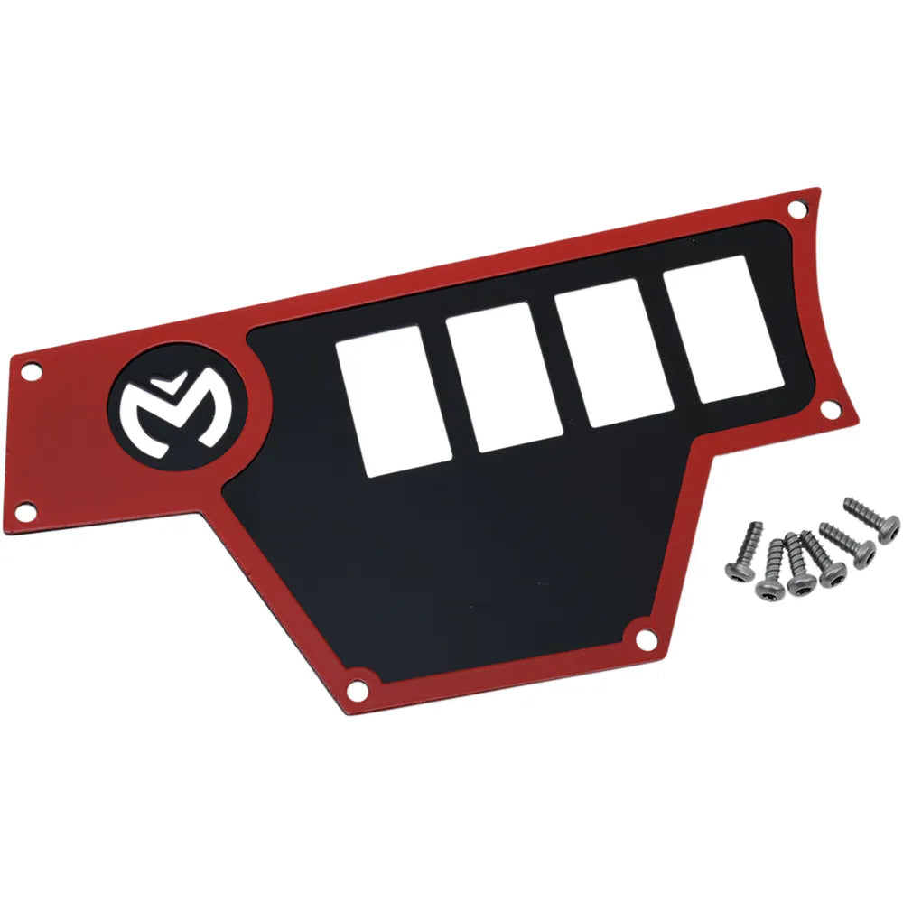 Large Dash Plate - Left - Red - RZR