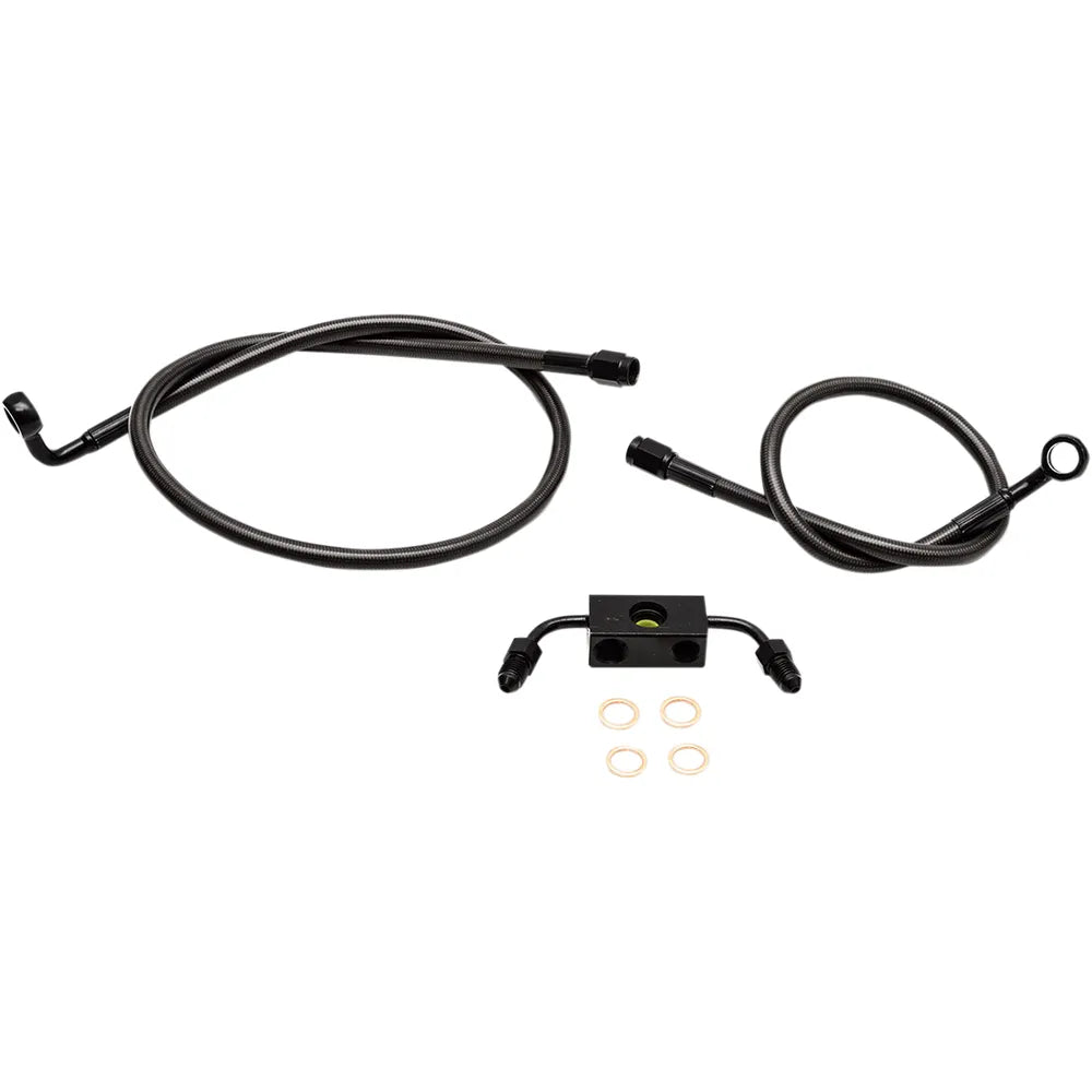 Midnight Brake Lines - Sportster ABS03281