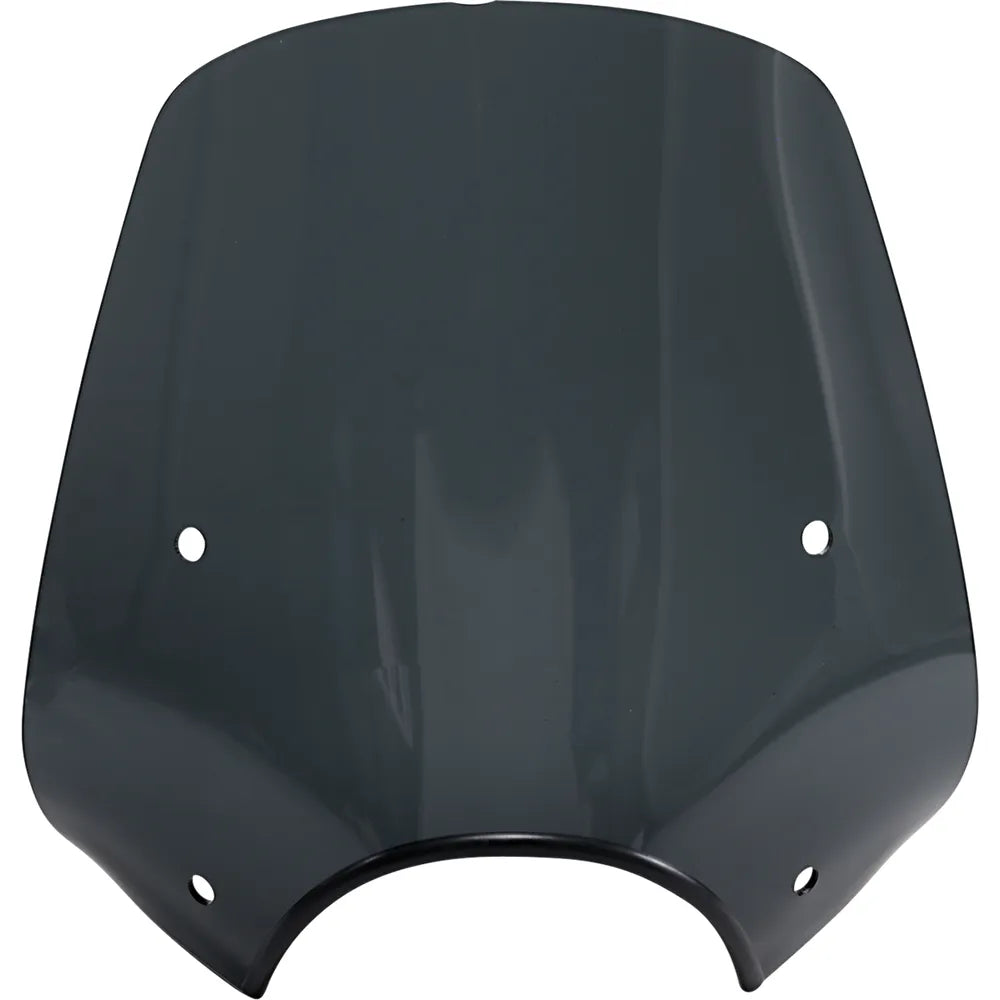 Pop Top Windshield - 9" Headlight Cut Out - Dark Black Smoke