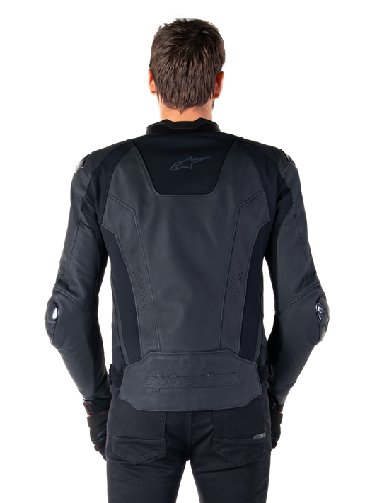 Chamarra de piel Alpinestars Missile V3 - Negro/Negro