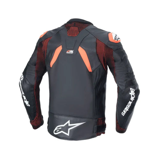 Chamarra de piel Alpinestars GP Plus R v4 Rideknit - negra/rojo/blanco