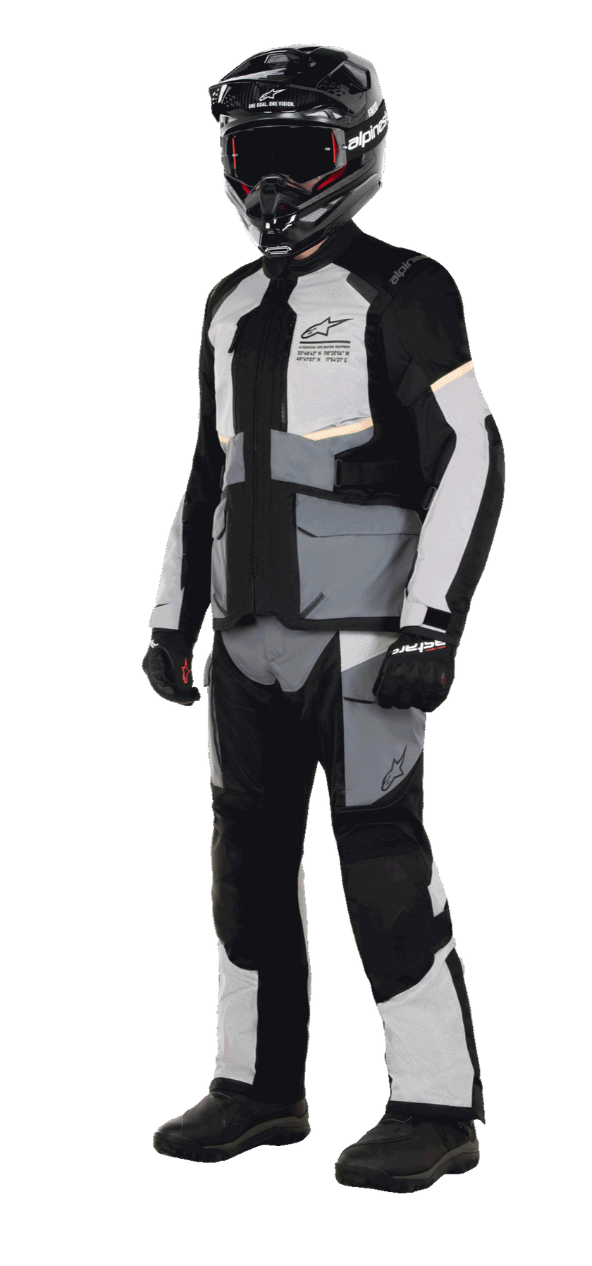 Chamarra Alpinestars Andes Air Drystar® - gris hielo/oscuro/negro