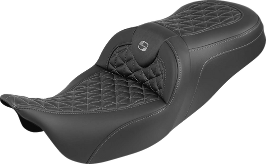 Asiento Saddlemen RoadSofa Tri Gripper - Gray Stitch FLH/FLT '08-'25