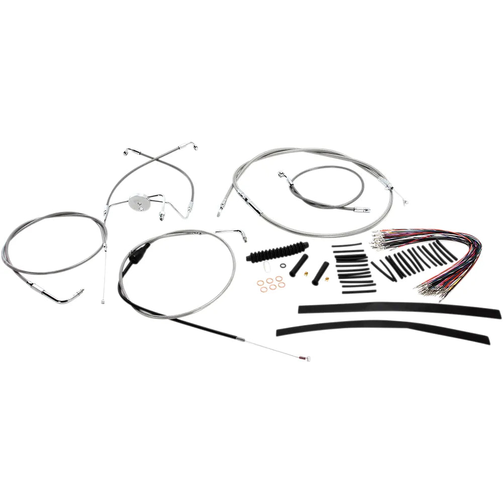 Kit de instalación de manillar XR - Kit de instalación de manillar XR - Perchas para monos de 12"-14" - FLH '07 - Acero inoxidable