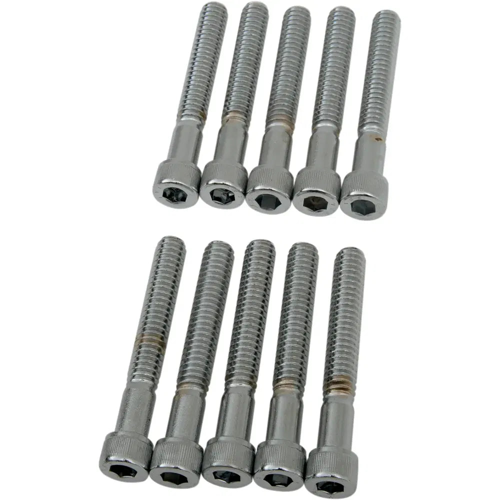 Tornillos allen estriado 1/4-20 X 1 3/4" Drag Specailties cromo