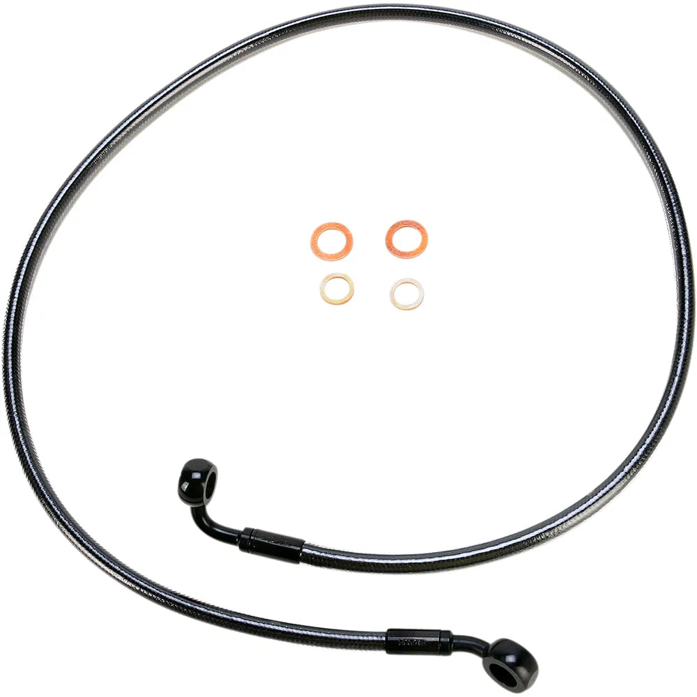 Línea de freno delantero de disco único trenzado E-Z Align - Línea de freno - 35/90° - 45" - Black Pearl