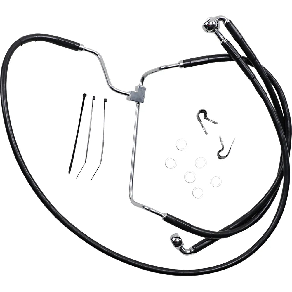 Brake Line - Front - Black - +8"