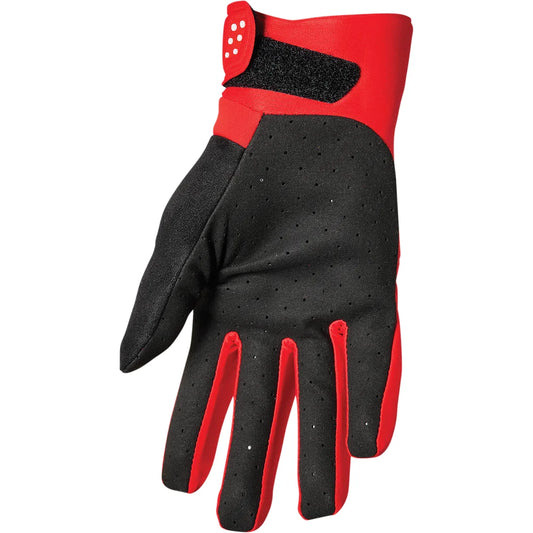 Guantes spectrum para clima frío, rojo/blanco