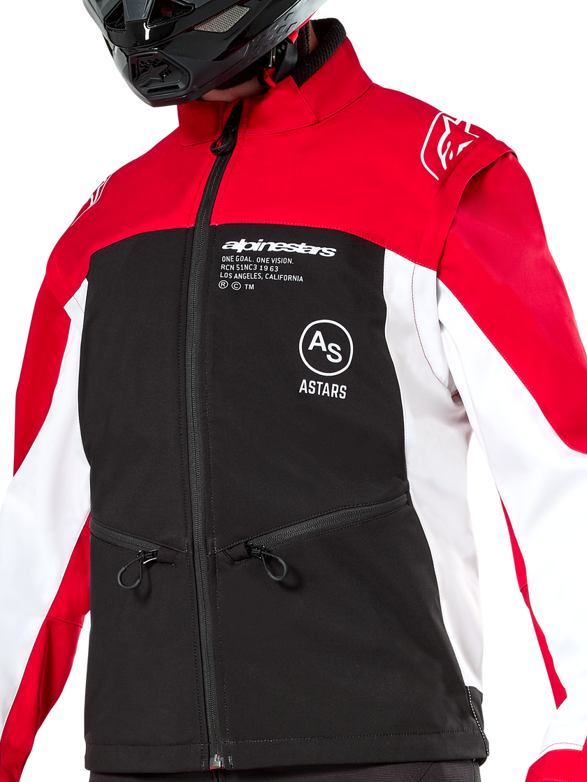 Chamarra Alpinestars Lite-Dura Softshell - negro/rojo/blanco