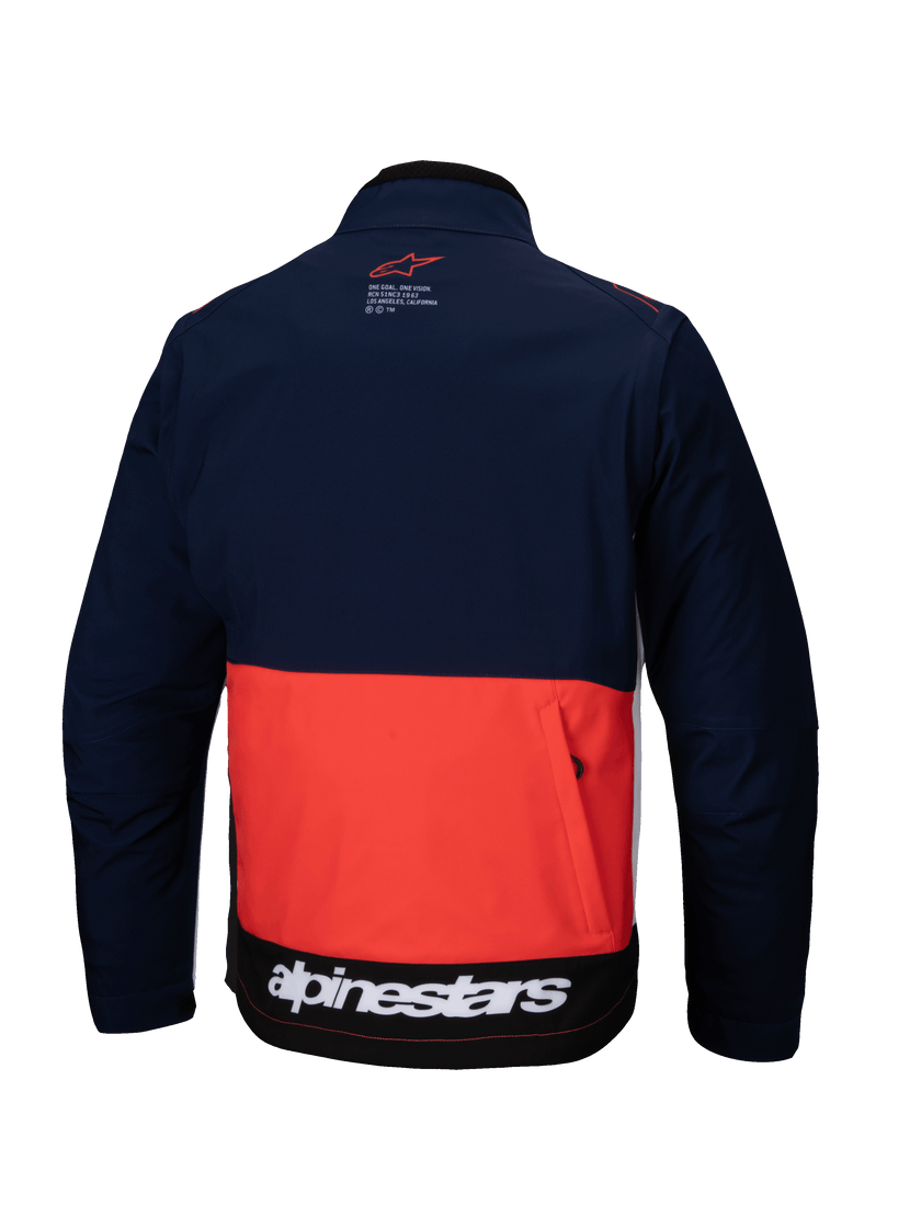 Chamarra Alpinestars Lite-Dura Softshell - azul/naranja/blanco