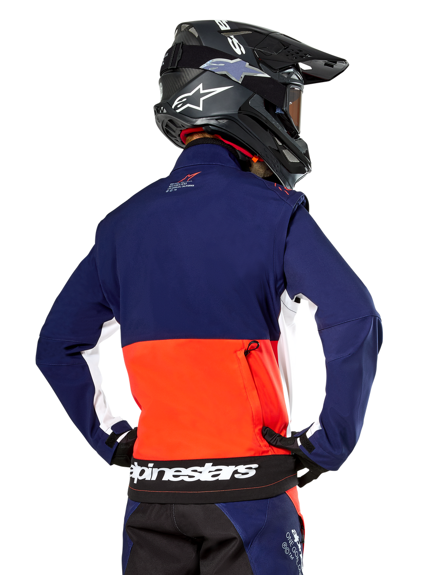 Chamarra Alpinestars Lite-Dura Softshell - azul/naranja/blanco