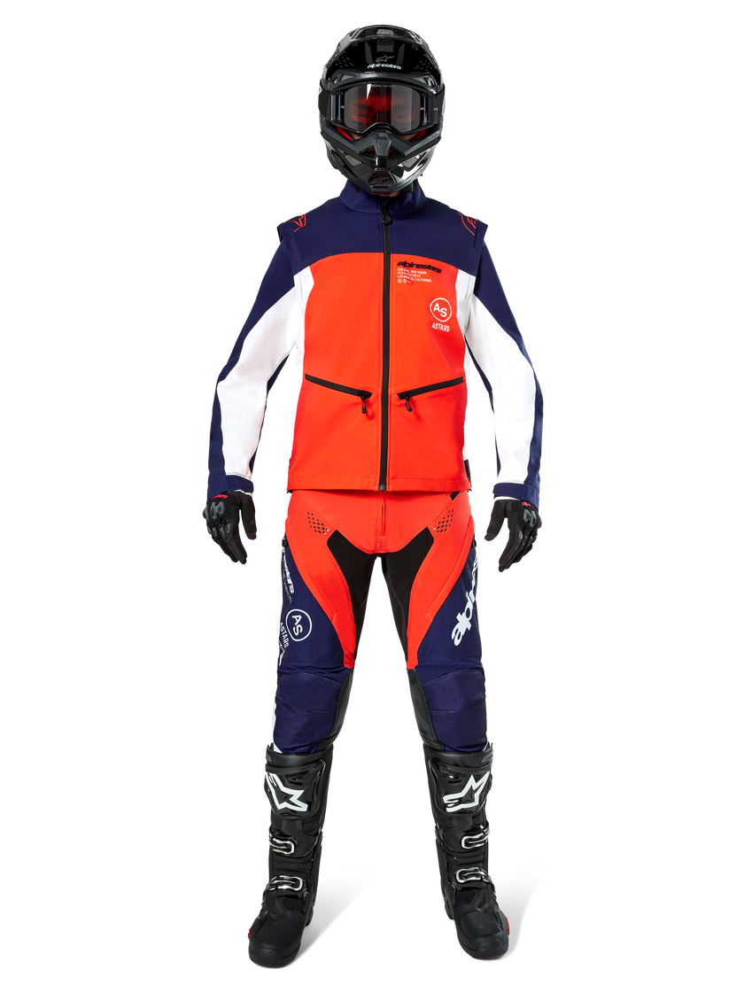 Chamarra Alpinestars Lite-Dura Softshell - azul/naranja/blanco