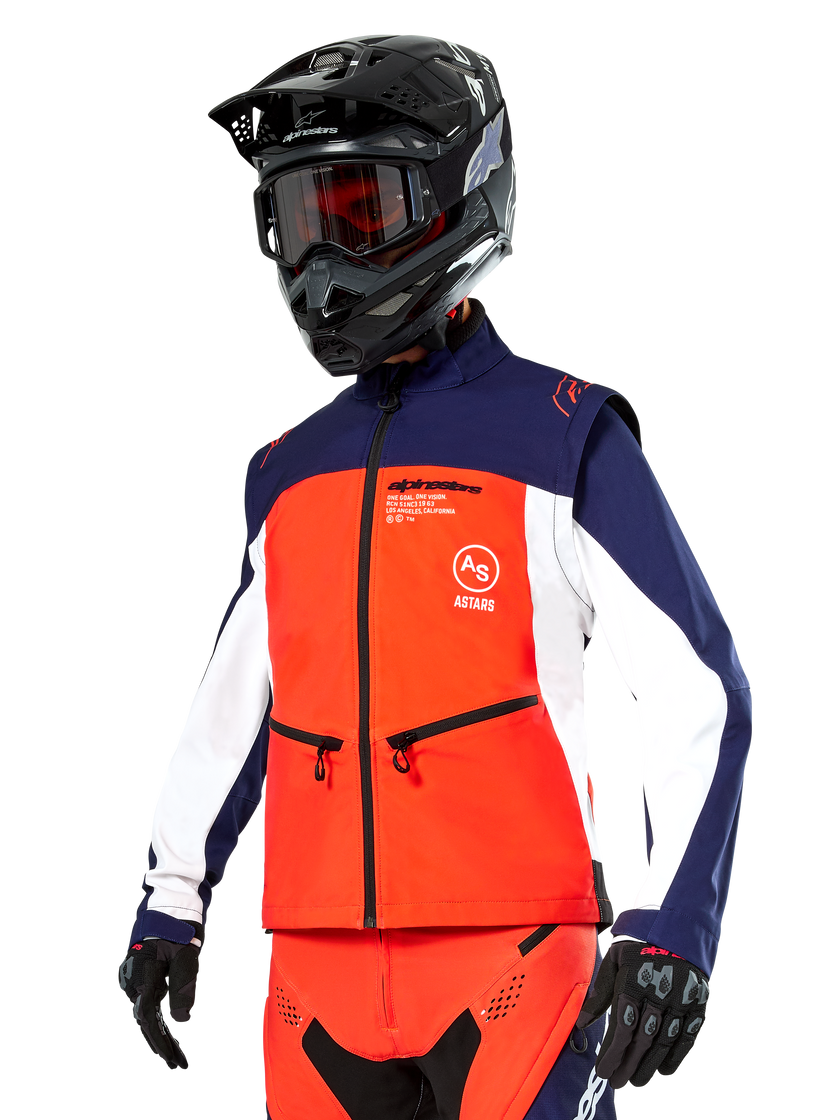 Chamarra Alpinestars Lite-Dura Softshell - azul/naranja/blanco