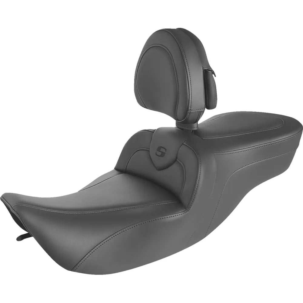 Asiento RoadSofa™ - Asiento RoadSofa™ - con respaldo - Negro con costuras negras - FLH '97-'07