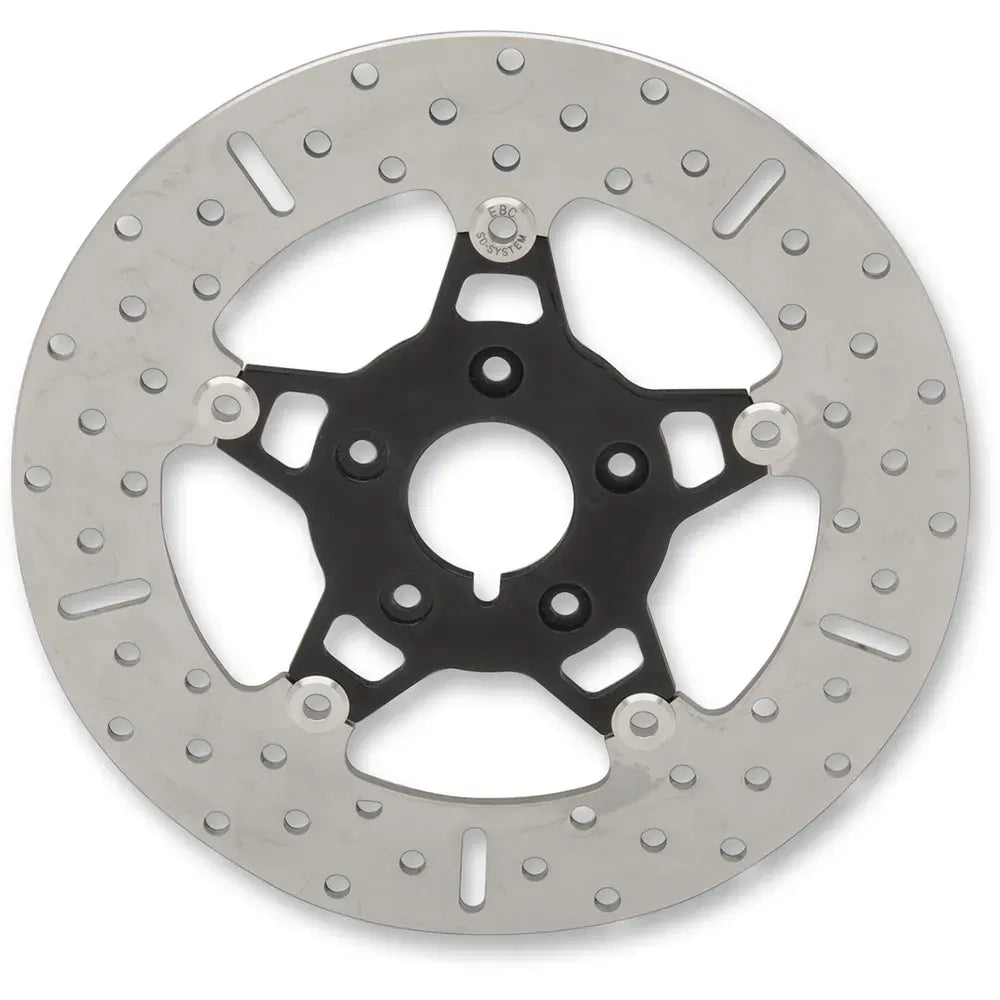 Rotor de freno delantero de acero inoxidable serie FSD para Big Twins - Rotor de freno - Portador negro