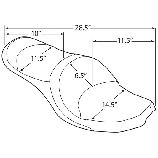 Asiento de vinilo doble para 2 personas