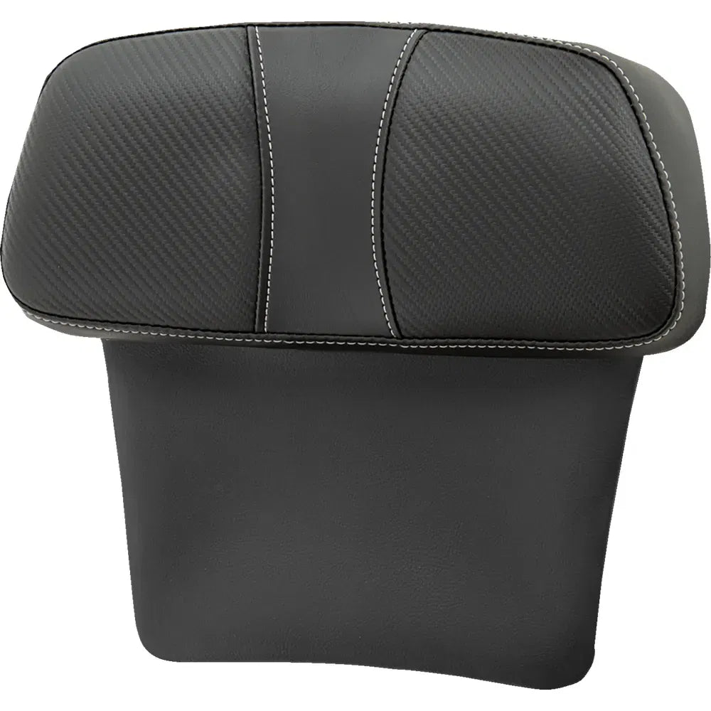 Almohadillas de respaldo Chopped Tour Pak - Almohadilla de respaldo Chopped Tour Pak - Dominator - Negro con inserción de fibra de carbono - FLT/FLH '14-'23
