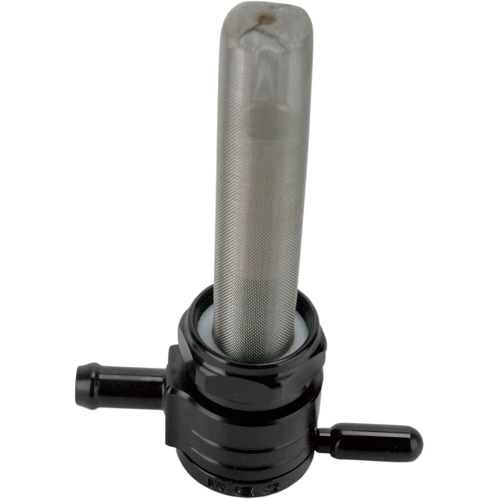 Straight Petcock - Black - 22mm