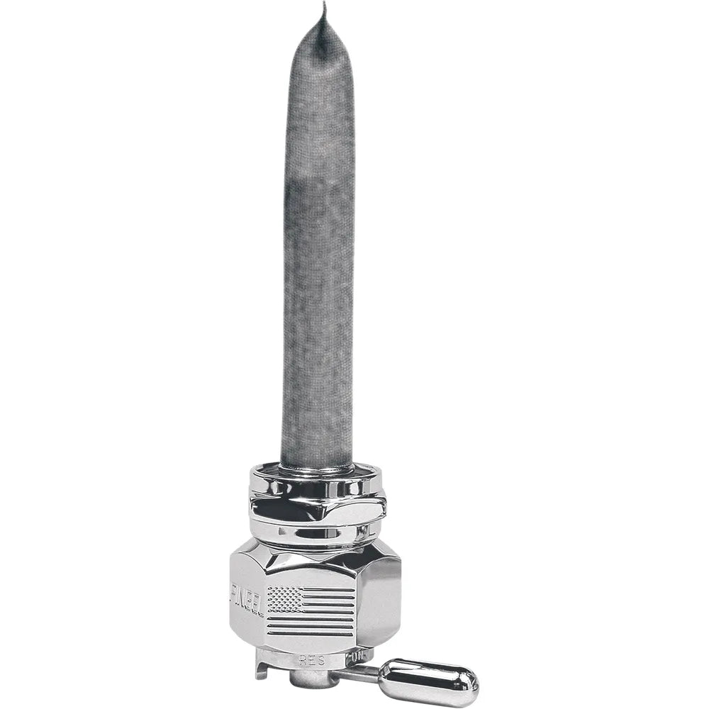 Hex Fuel Valve - Flag Chrome - 22mm