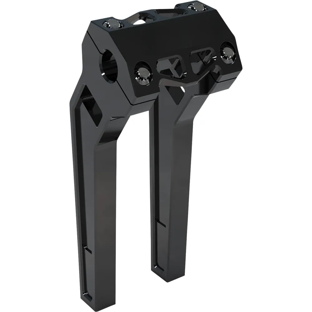 Risers - Pullback - 10" - 1" Clamping - Black Anodized