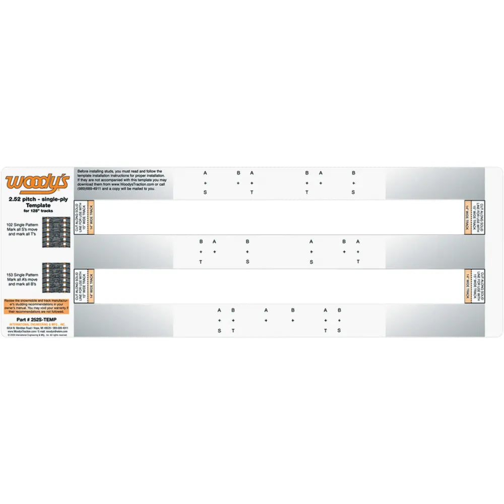 Template Arctic Cat 2.52 Pitch