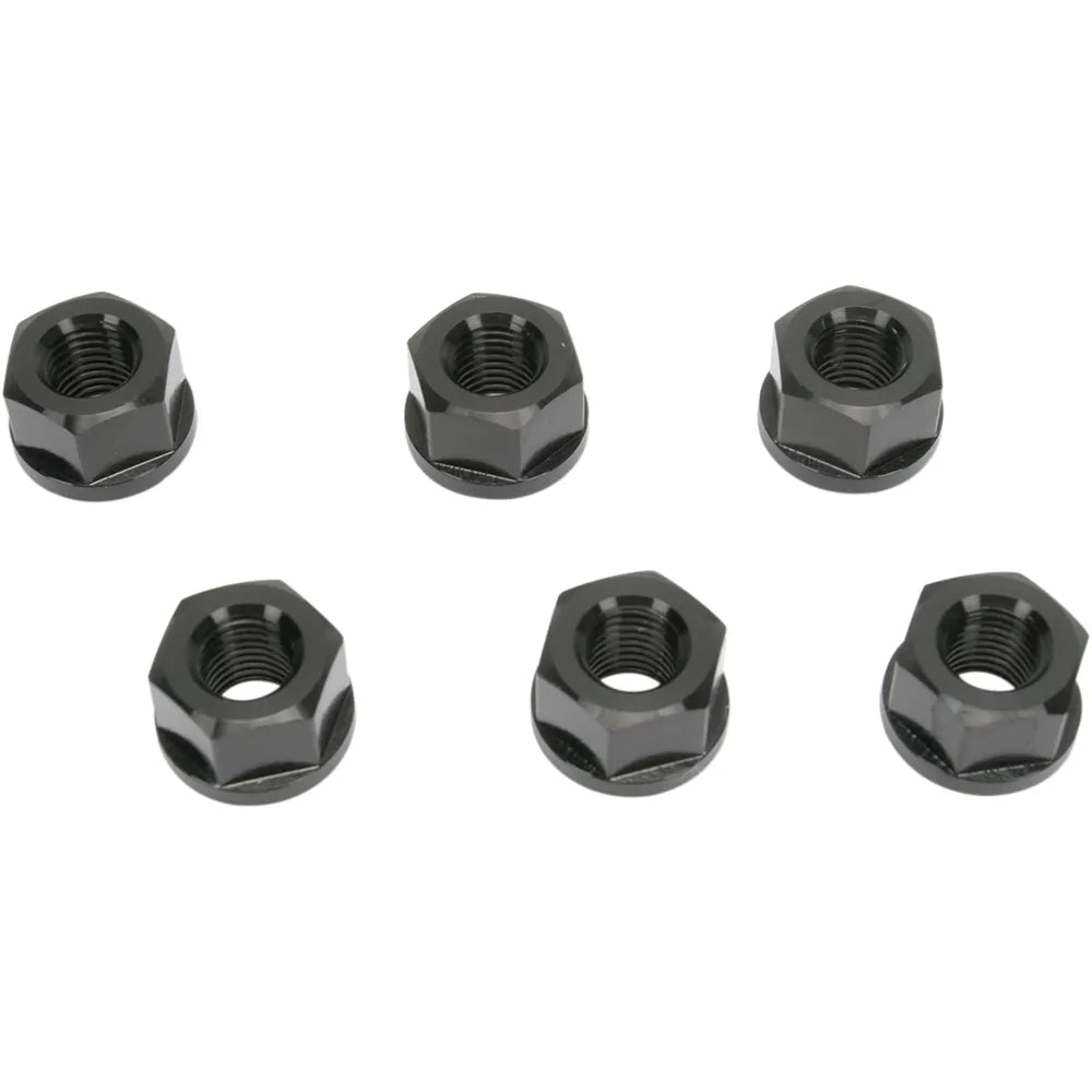 Aluminum Sprocket Nuts - Black - 10 mm