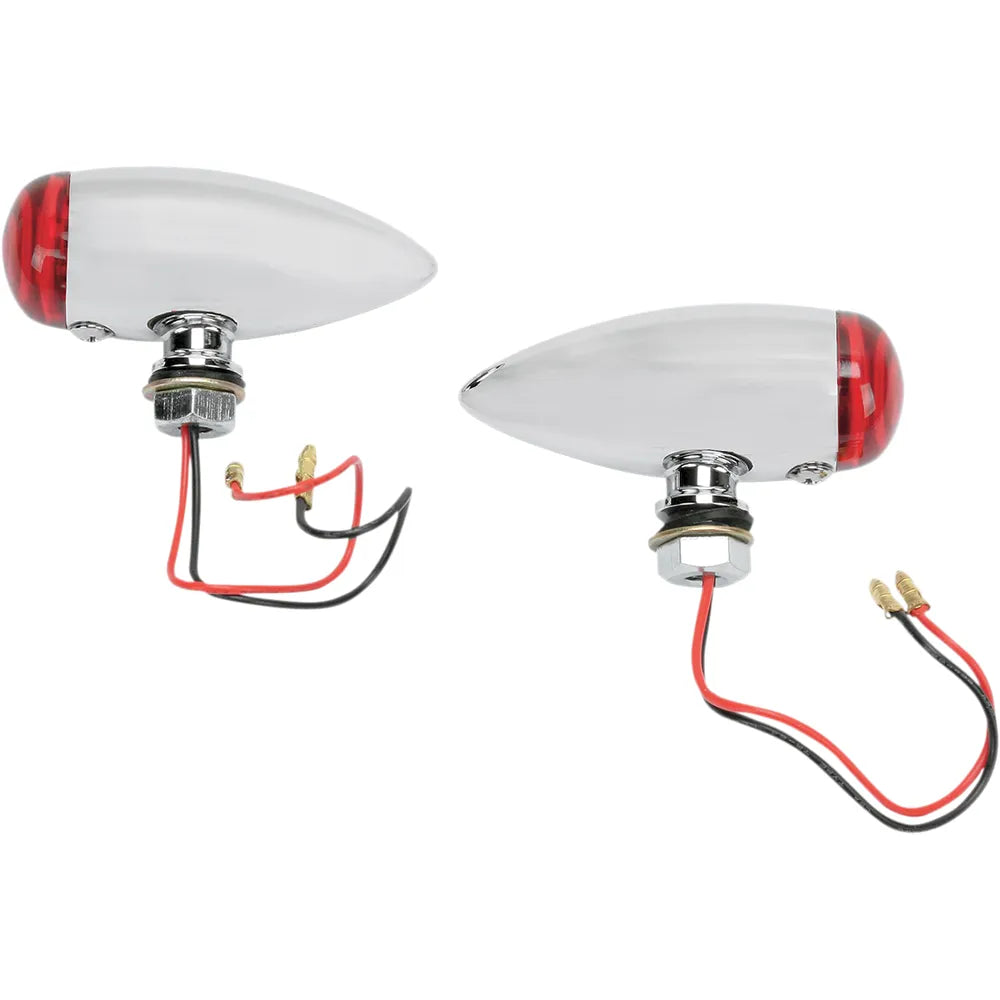 Direccionales LED estilo bala con lente rojo