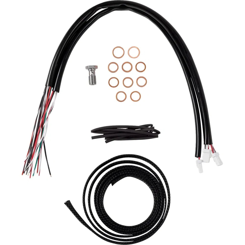 Kit completo de cable de manillar/línea de freno trenzado de acero inoxidable — kit de cables
