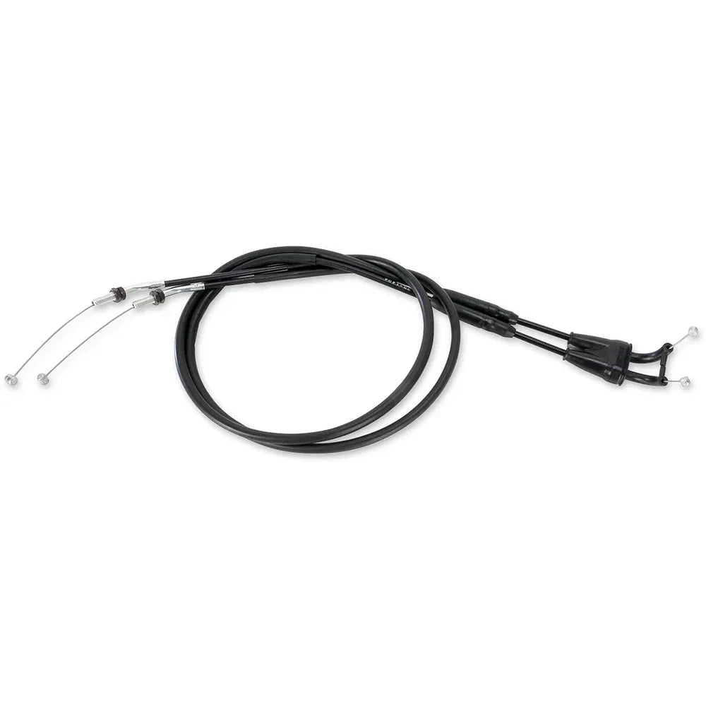 Cable del acelerador de vinilo negro.