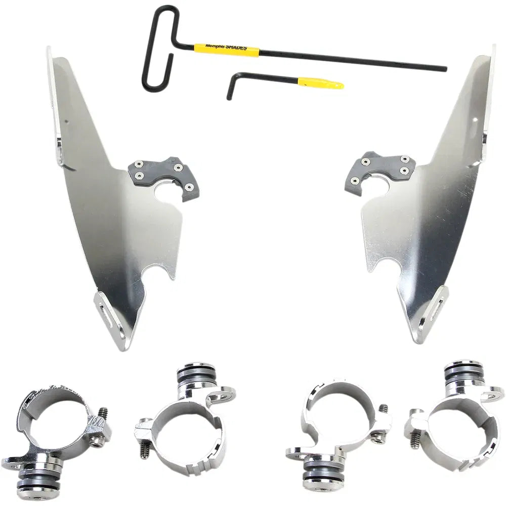 Kit de montaje completo con bloqueo de gatillo para parabrisas Fats/Slim - Kit de montaje Fats/Slim - Pulido - XL883