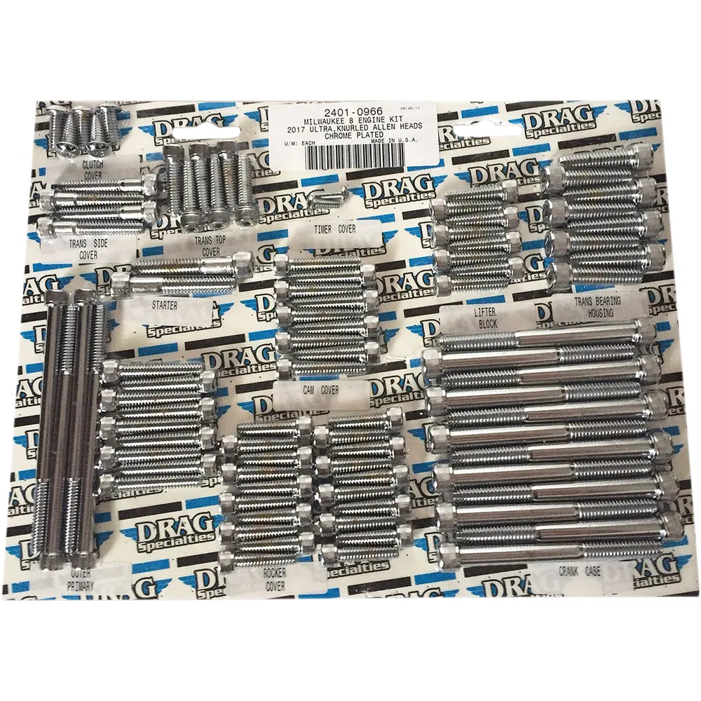 Kit de Tornillos M8 para Motor Allen - Cromo