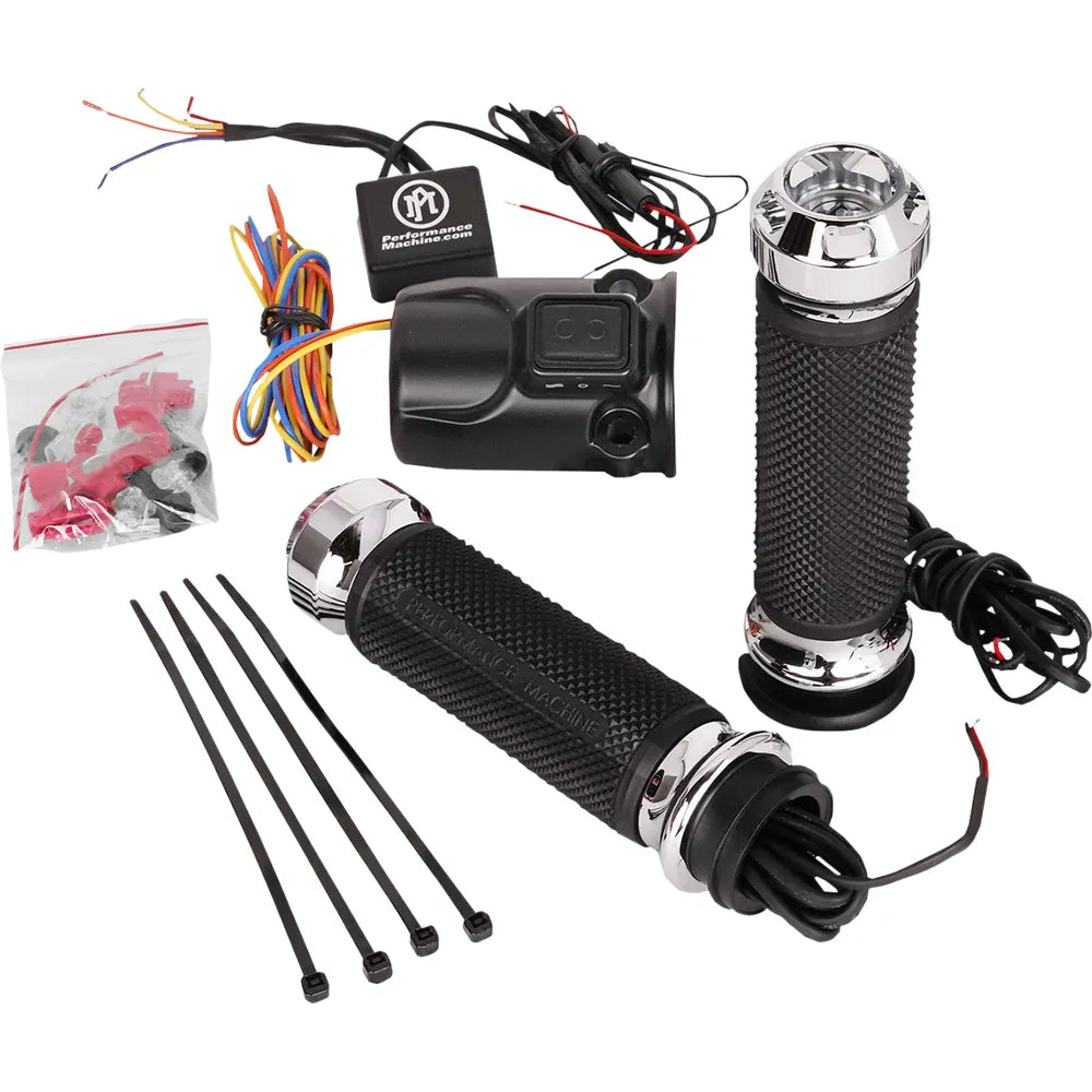 Grips - Apex - Heated - FLTRX - Chrome