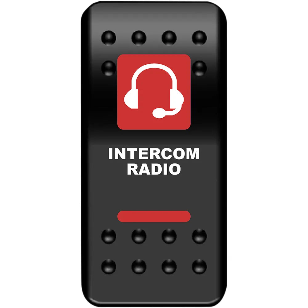 Rocker Switch - Intercom - Red