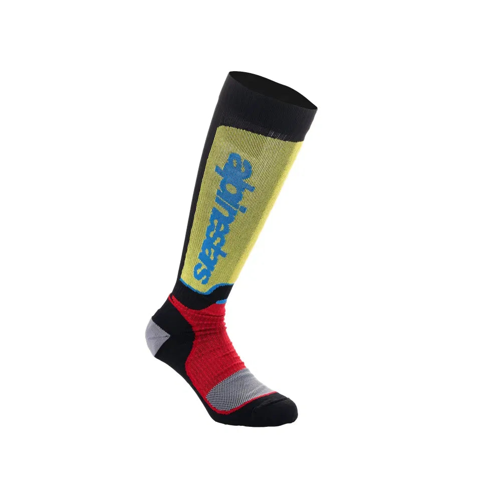 MX Plus Socks - Black/Red/Light Blue - Alpinestars