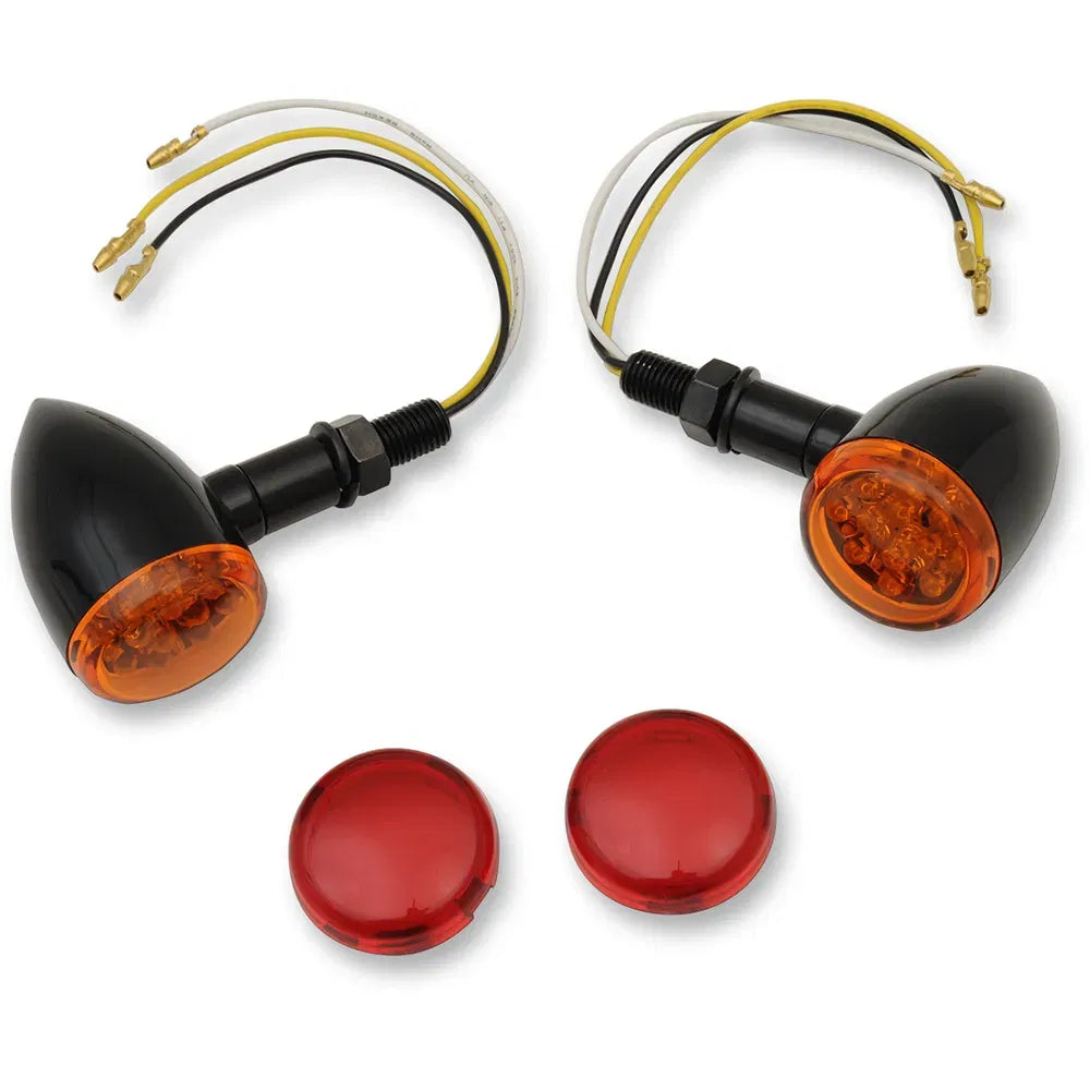 Direccionales Mini LED - Negro - Ambar/Rojo