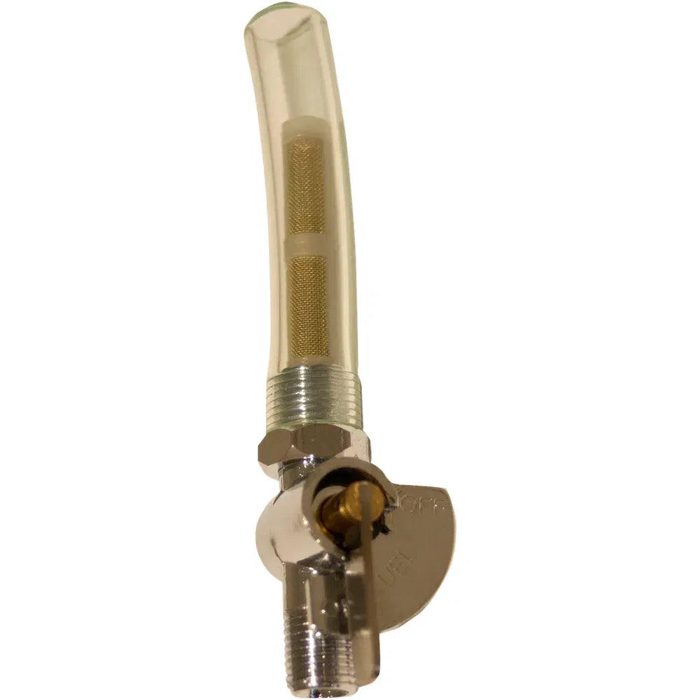 Petcock with Indicator and Locknut - 1/4" X 1/4"