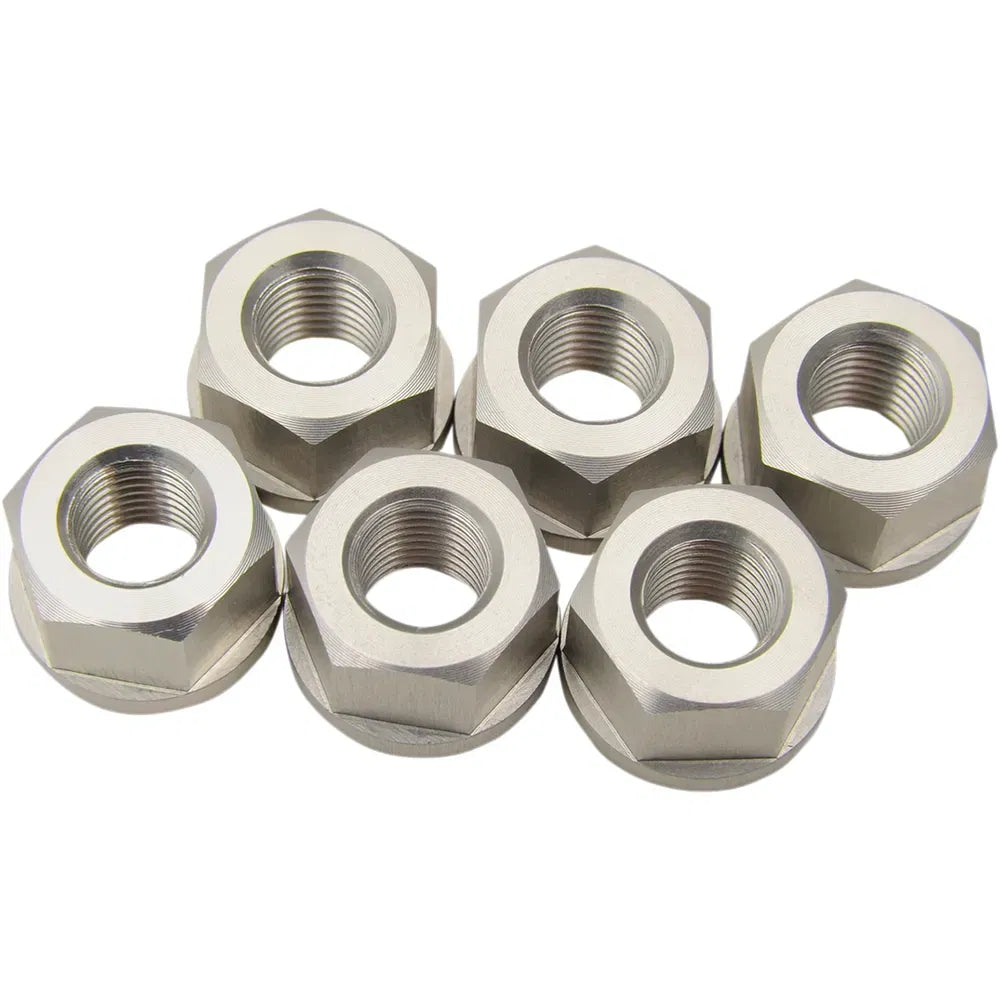 Aluminum Sprocket Nuts - Silver - 10 mm