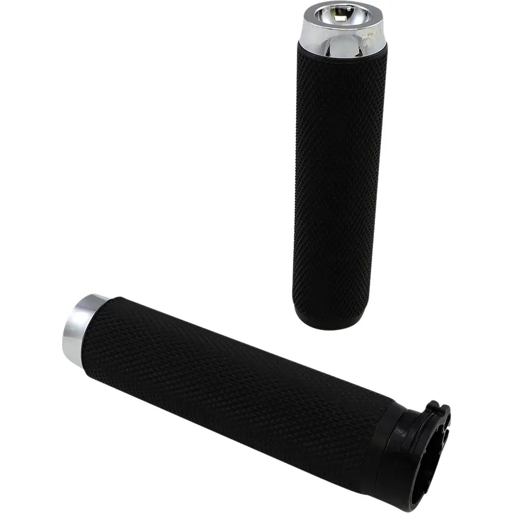 Grips - Knurled - Cable - Chrome