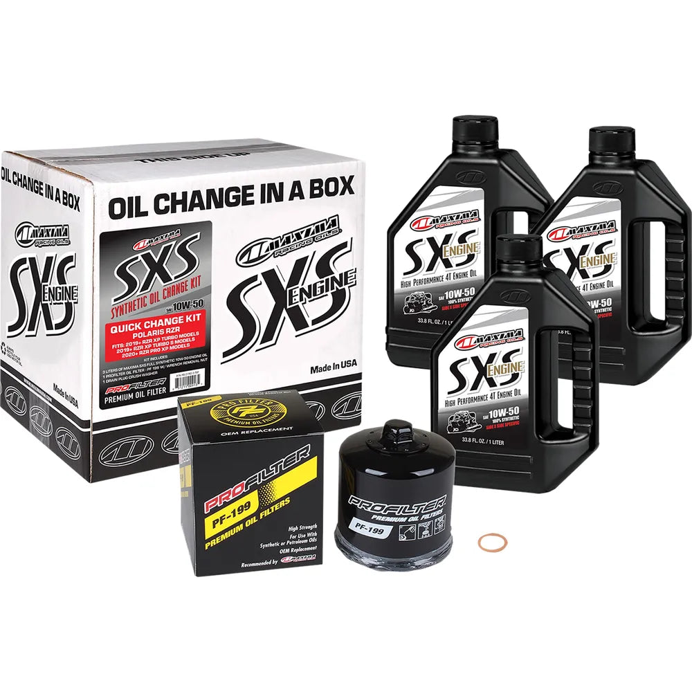SXS Synthetic Oil Change Kit - Polaris Turbo - 10W-50
