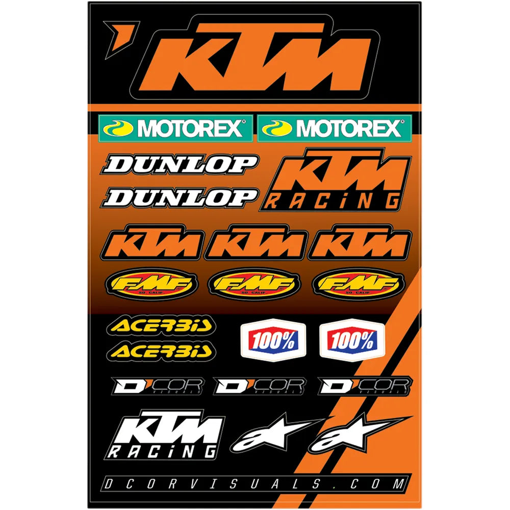 Decal Sheet - KTM Racing