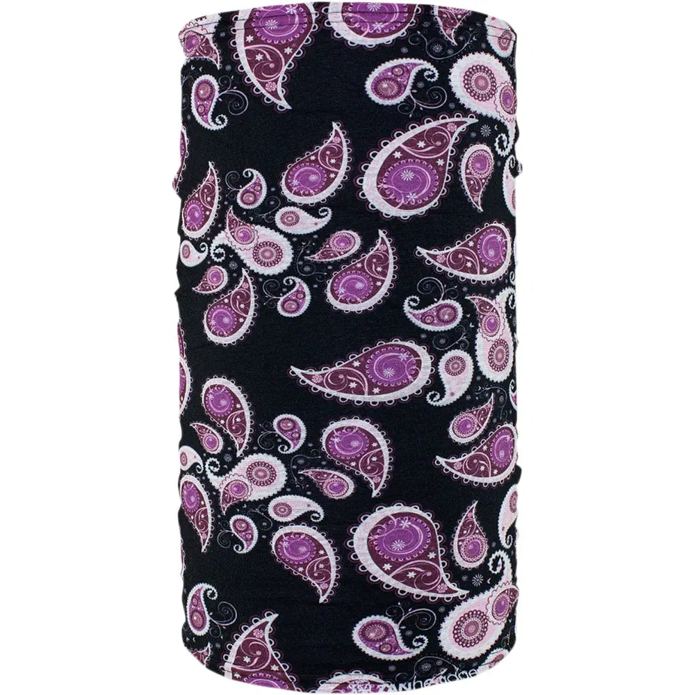 Lined Motley Tube - Purple Paisley
