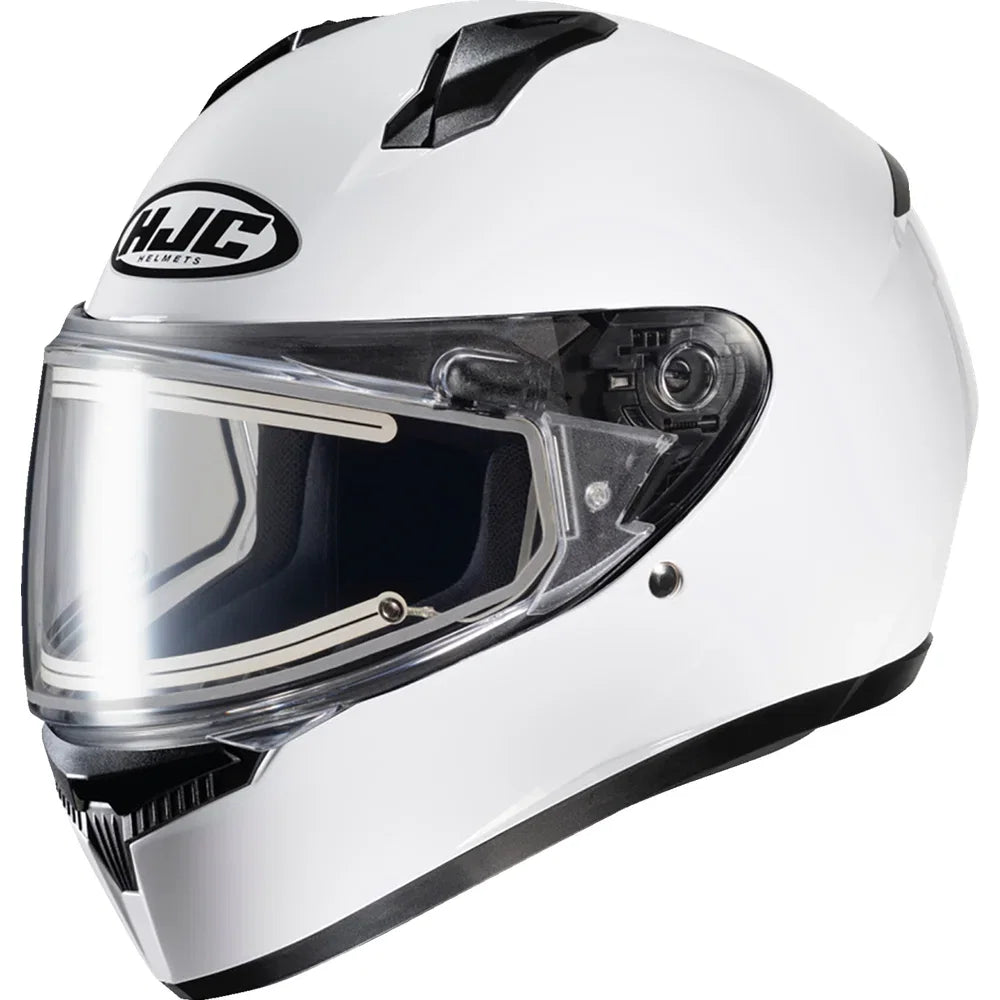 Casco c10 solid snow eléctrico blanco
