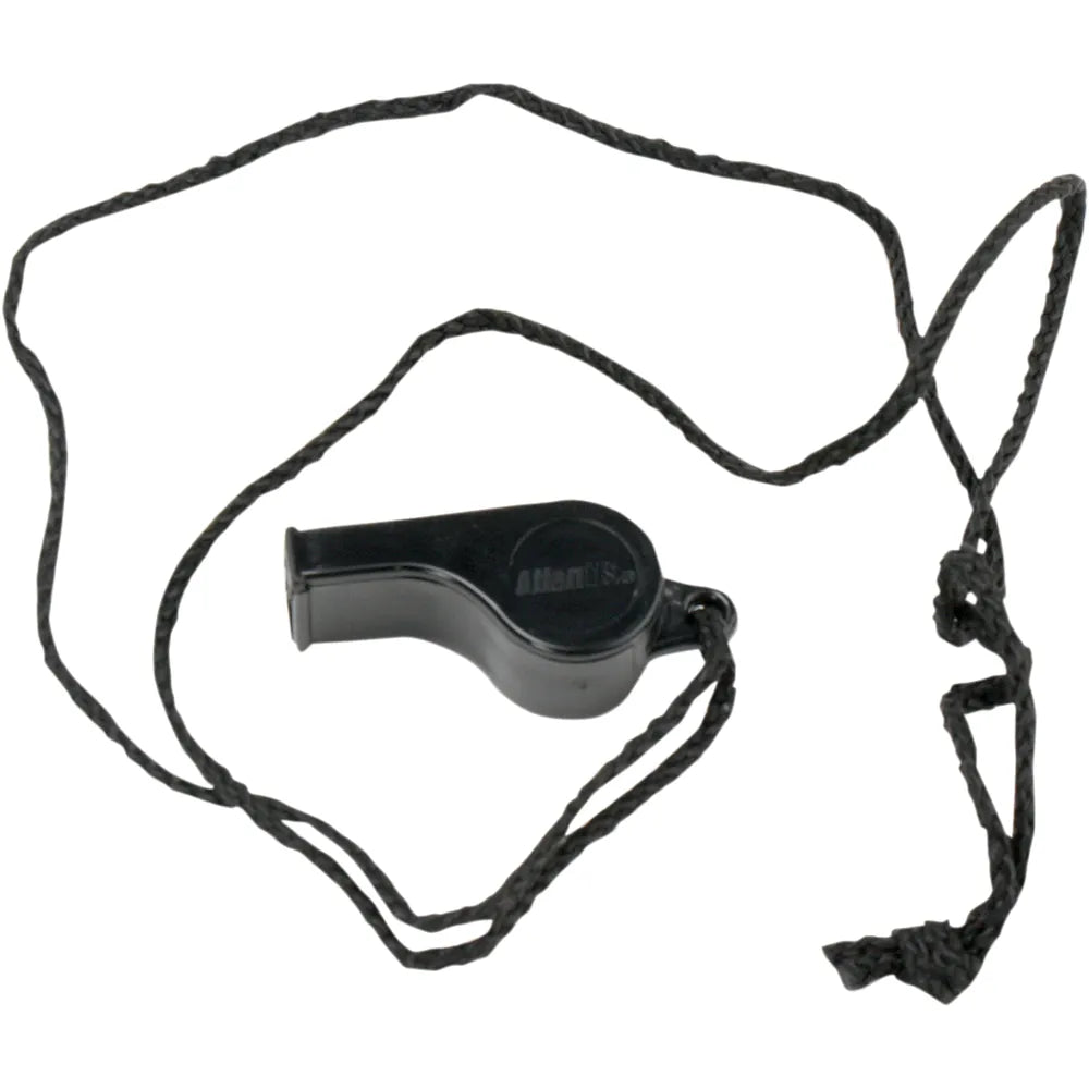 Whistle - Corded - Black