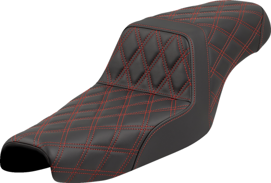 Asiento Saddlemen Lattice Stitch Step-Up Red Stitch XL '04-'22